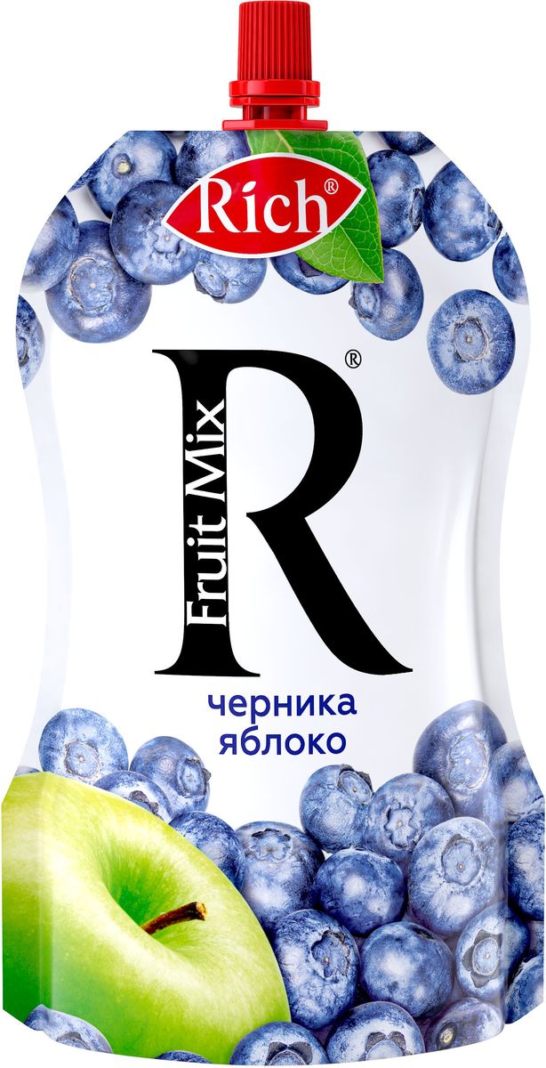 Rich Fruit Mix Яблоко Черника, 200 г0120710 Rich Fruit Mix Яблоко Черника, 200 г0120710Попробуйте вкусное и густое пюре из натуральных фруктов - необычный и изысканный десерт без добавления сахара и консервантов. А благодаря удобной упаковке его легко можно взять с собой в дорогу, на работу или на учебу. Для питания детей с 3-х лет.