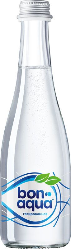 BonAqua Вода чистая питьевая газированная, 0,33 л0120710 BonAqua Вода чистая питьевая газированная, 0,33 л0120710BonAqua - это кристально чистая питьевая вода, высокого качества.BonAqua - известная и любимая в России марка. Производство воды Bon Aqua началось в Германии в 1988 году. В России запуск питьевой воды Bon Aqua был успешно осуществлен в 1994 году.BonAqua проходит 7-ми ступенчатую систему очистки и водоподготовки. Производится в строгом соответствии с высочайшими стандартами качества компании Coca-Cola. Содержит минеральные элементы (Ca, Mg). Обладатель золотой медали в категории Бутилированная вода выставки Вода: экология и технология (ЭКВАТЭК) .В России BonAqua 6 раз признавалась Товаром Года.