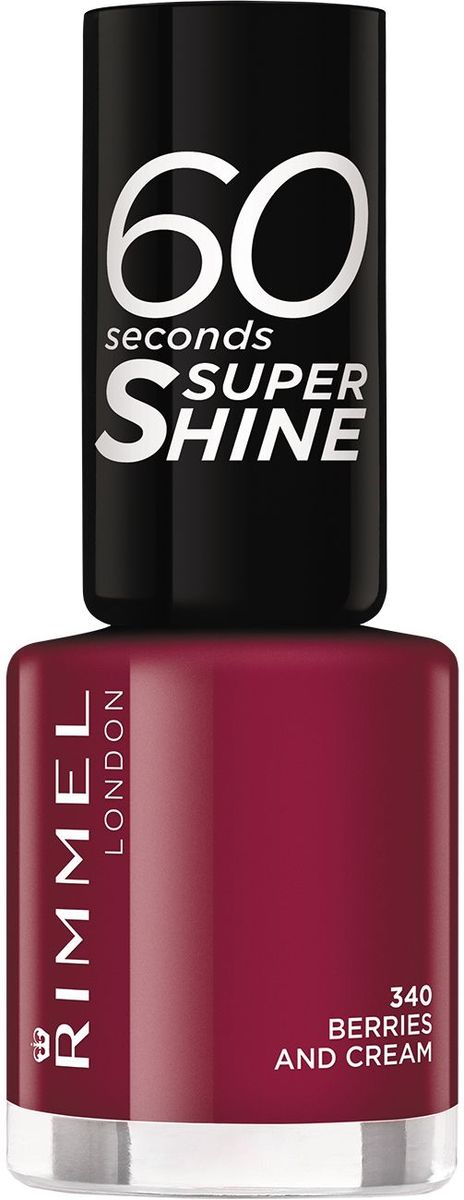 Rimmel Лак для ногтей 60 Seconds Super Shine, тон № 340, 8 млперфорационные unisex Rimmel Лак для ногтей 60 Seconds Super Shine, тон № 340, 8 млперфорационные unisexФормула лака для ногтей 60 seconds Super Shine с аргановым и оливковым маслами для интенсивного ухода за ногтямиТехнология 3-в-1: базовое покрытие, насыщенный цвет и верхнее покрытие - одним движением кисточки!Удобная широкая кисточка Xpress Brush™ для удобного нанесения лакаОдна маленькая бутылочка дает суперблеск и стойкий цвет до 10 дней!Высыхает за 60 секунд!