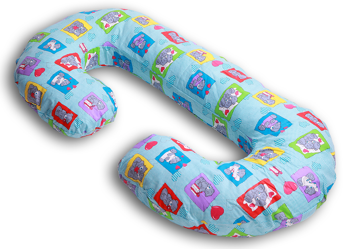 Body Pillow Чехол для подушки для беременных С-образный цвет голубойU90х150 пено лаванд Body Pillow Чехол для подушки для беременных С-образный цвет голубойU90х150 пено лавандСъемная наволочка на молнии голубого цвета с узором Мишки Тедди. Чехол для подушки для беременных предназначен для подушек длябеременных и кормящих мам. Чехол не выгорает, не растягивается, не садится после стирки и абсолютно безопасендля вашего здоровья и здоровья малыша. Способ ухода: рекомендуется машинная стирка в режиме деликатная стирка. Передиспользованием чехол рекомендуется постирать. Состав: 100% хлопок.