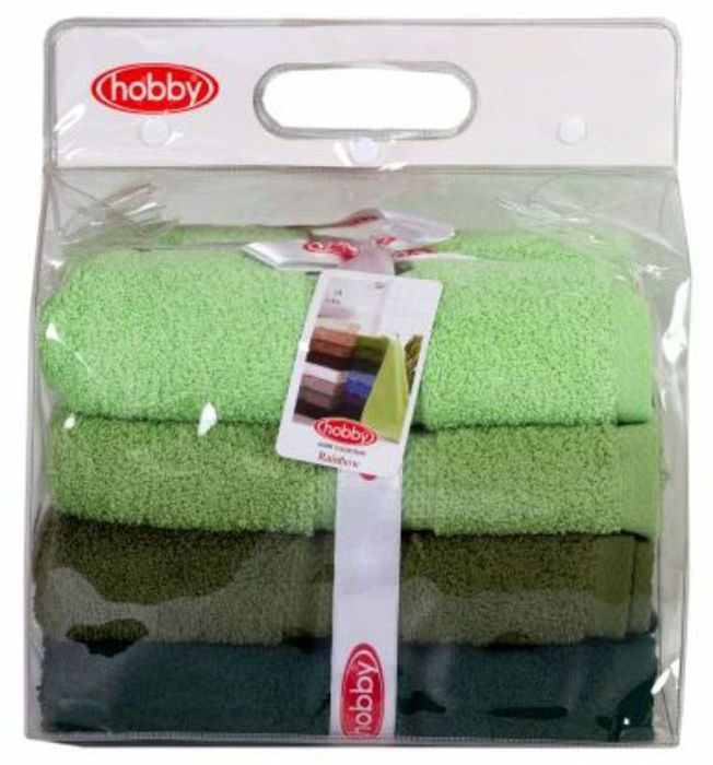Набор полотенец Hobby Home Collection Rainbow, цвет: светло-зеленый, оливковый, темно-зеленый, 50 х 90 см, 4 шт68/5/1 Набор полотенец Hobby Home Collection Rainbow, цвет: светло-зеленый, оливковый, темно-зеленый, 50 х 90 см, 4 шт68/5/1Набор Hobby Home Collection Rainbow состоит из четырех махровых полотенец, выполненных из натурального 100% хлопка. Изделия мягкие, отлично впитывают влагу, быстро сохнут, сохраняют яркость цвета и не теряют форму даже после многократных стирок. Полотенца Hobby Home Collection Rainbow очень практичны и неприхотливы в уходе. Они легко впишутся в любой интерьер благодаря своей нежной цветовой гамме.Размер полотенец: 50 х 90 см.