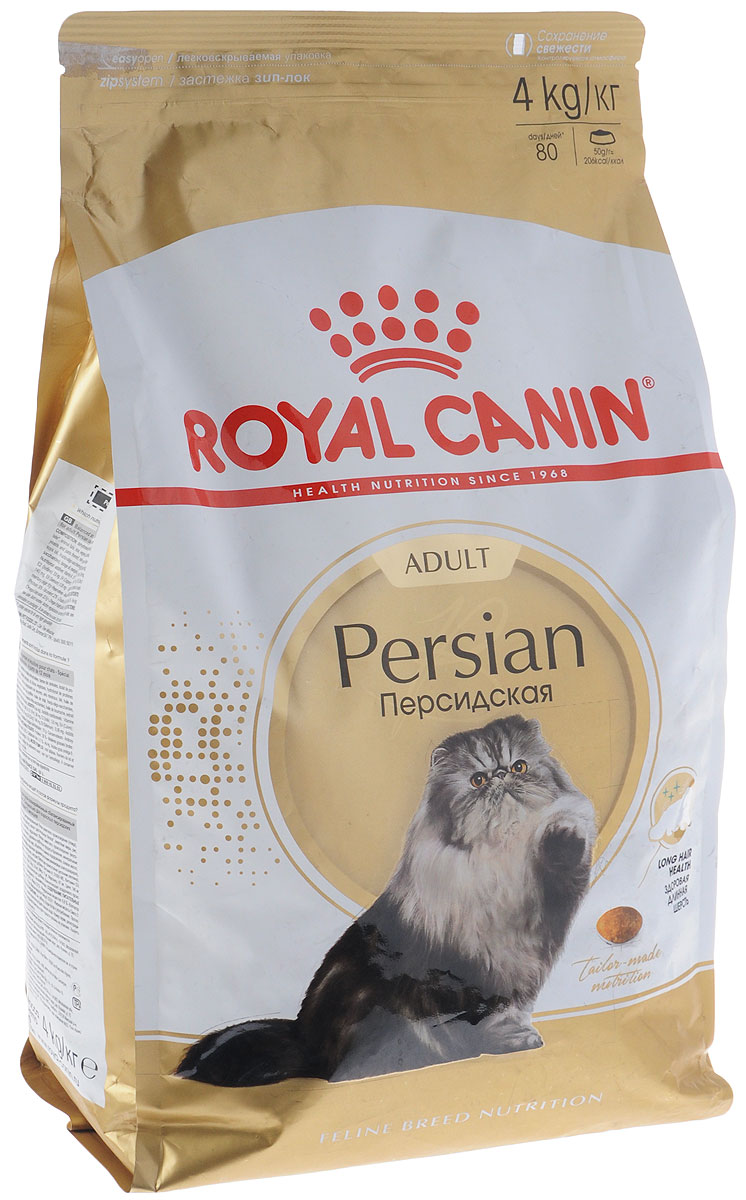 Корм сухой Royal Canin Persian Adult, для взрослых кошек персидских пород старше 12 месяцев, 4 кг30510 Корм сухой Royal Canin Persian Adult, для взрослых кошек персидских пород старше 12 месяцев, 4 кг30510Корм сухой Royal Canin Persian Adult - разработан специально для взрослых кошек персидских пород старше 12 месяцев.Предки персидских кошек были любимцами европейской аристократии, и до сих пор эта порода остается наиболее известной и почитаемой во всем мире! Персидскую кошку ценят не только за ее невероятную красоту, но и за благородный мягкий характер. Спокойствие и безмятежность - вот жизненное кредо этой утонченной аристократки. Продукт Persian Adult содержит эксклюзивный комплекс нутриентов, помогающих поддерживать функцию кожного барьера и таким образом сохранять здоровье кожи и шерсти. Формула обогащена жирными кислотами Омега 3 и Омега 6. Значительная длина и плотность шерсти персидских кошек приводит к заглатыванию большого количества шерсти при повседневном уходе. Особое сочетание различных видов клетчатки стимулирует кишечный транзит и естественным образом сокращает образование волосяных комочков. Продукт поддерживает здоровье пищеварительной системы и баланс кишечной флоры. Форма корма разработана специально для челюстей брахицефалического типа. Товар сертифицирован.