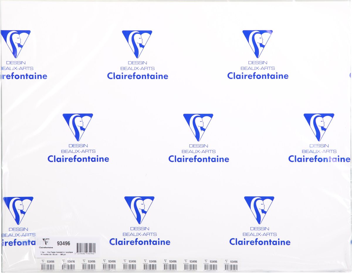 Бумага Clairefontaine Acrylic, для акрила и гуаши, 50 х 65 см, 10 листовNLED-454-9W-BK Бумага Clairefontaine Acrylic, для акрила и гуаши, 50 х 65 см, 10 листовNLED-454-9W-BKБумага AСRYLIC для акрила и гуаши (50х65, 360г, 10л) 93496С