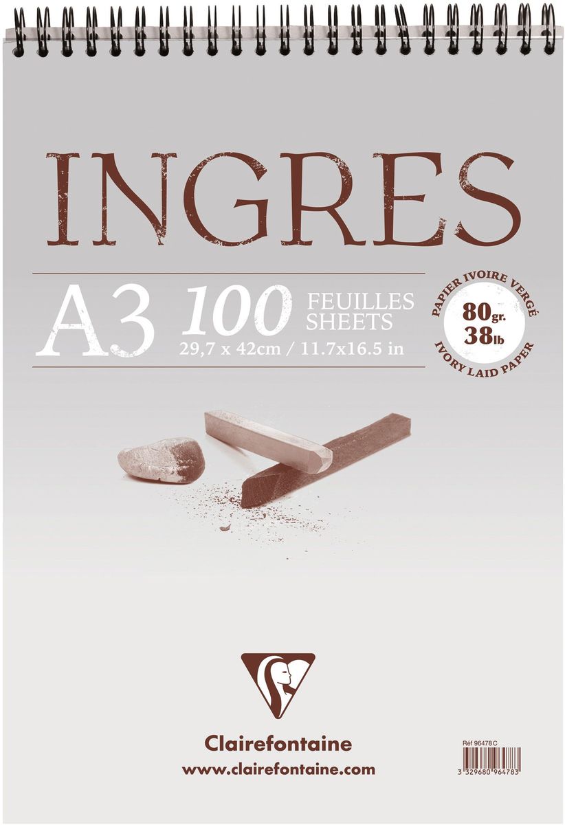 Блокнот Clairefontaine Ingres, формат A3, 100 листов72523WD Блокнот Clairefontaine Ingres, формат A3, 100 листов72523WDОригинальный блокнот Clairefontaine идеально подойдет для памятных записей, любимых стихов, рисунков и многого другого. Плотная обложкапредохраняет листы от порчи изамятия. Такой блокнот станет забавным и практичным подарком - он не затеряется среди бумаг, и долгое время будет вызывать улыбку окружающих.