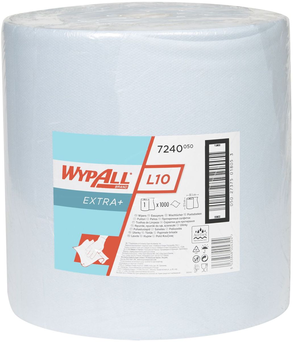Полотенца бумажные Wypall L10 Extra, 1000 шт. 7240SZ-14 Полотенца бумажные Wypall L10 Extra, 1000 шт. 7240SZ-14Бумажные полотенца Wypall L10 Extra изготовленные из целлюлозы, обладают отличной впитывающей способностью, долговечностью и прочностью, как в сухом, так и во влажном состоянии. Подходят для работы по очистке от клея, масла, мусора, стекол, а также для прецизионной очистки сложных механизмов и деталей. Бумажные полотенца Wypall L10 Extra могут использоваться с переносными или стационарными диспенсерами для контроля расхода продукта и уменьшения объема отходов.Количество полотенец: 1000 шт.