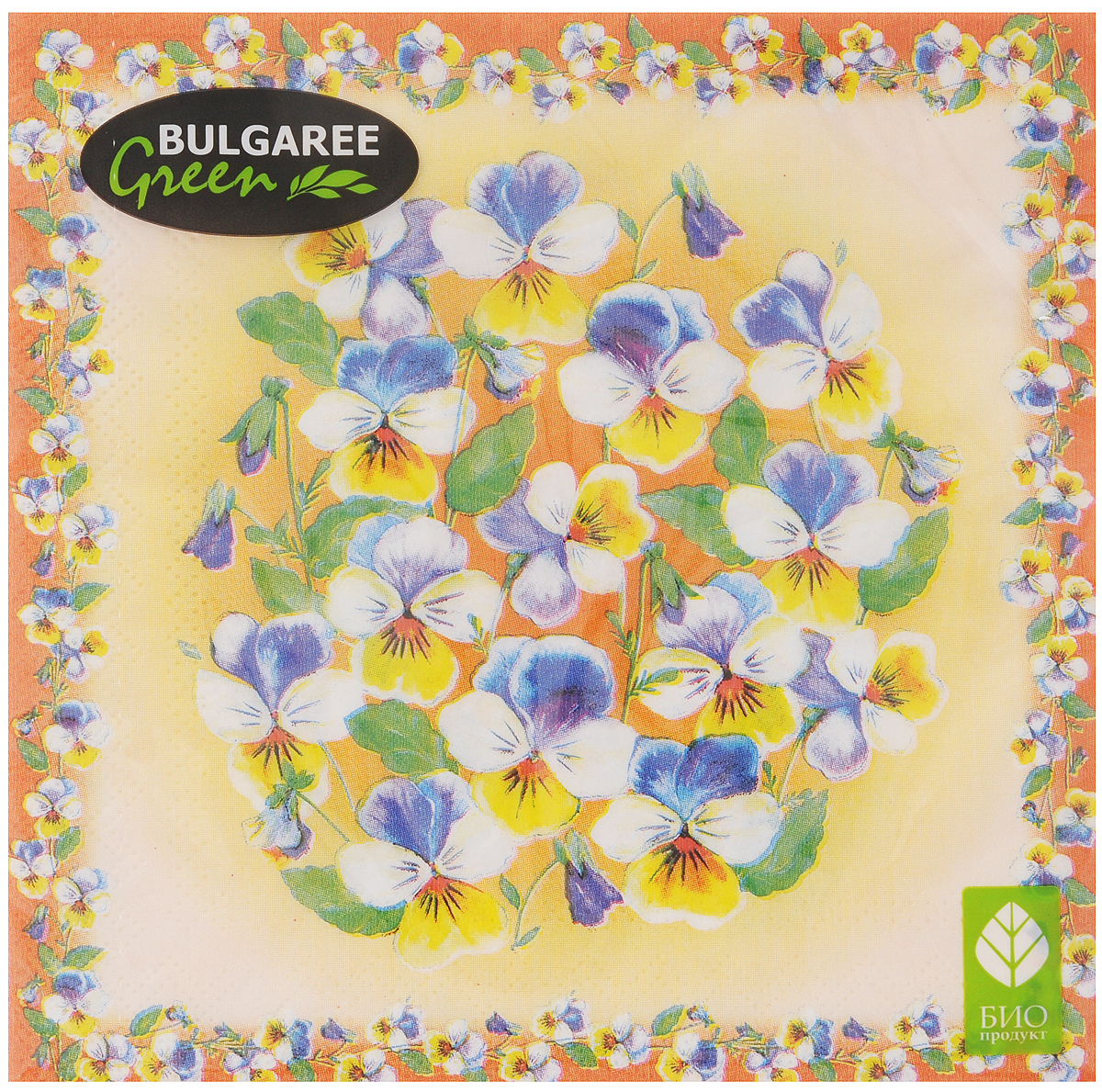 Салфетки бумажные Bulgaree Green Фиалки, трехслойные, 33 х 33 см, 20 штS28 DC Салфетки бумажные Bulgaree Green Фиалки, трехслойные, 33 х 33 см, 20 штS28 DCДекоративные трехслойные салфетки Bulgaree Green Фиалки выполнены из 100% целлюлозы и оформлены ярким рисунком. Изделия станут отличным дополнением любого праздничного стола. Они отличаются необычной мягкостью, прочностью и оригинальностью.Размер салфеток в развернутом виде: 33 х 33 см.
