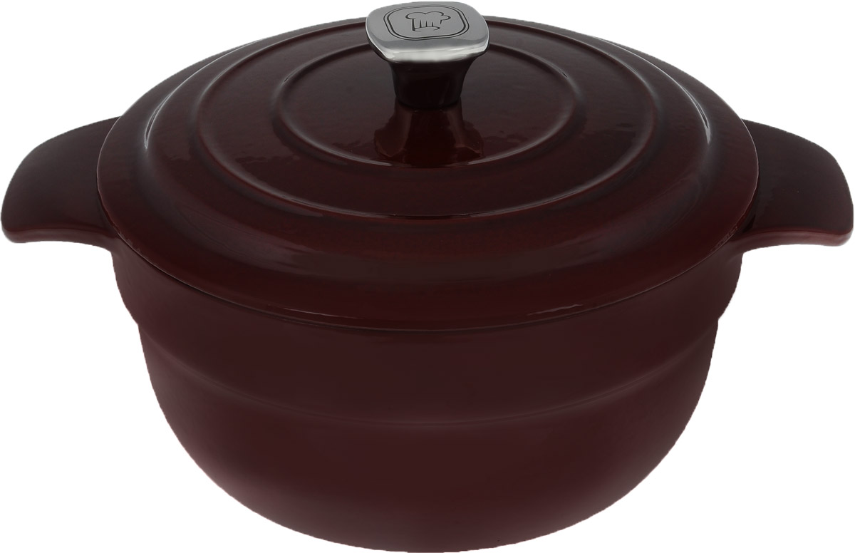 Кастрюля Rondell Noble Red с крышкой, круглая, 4,2 лRDI 704 Кастрюля Rondell Noble Red с крышкой, круглая, 4,2 лRDI 704Кастрюля Rondell Noble Red изготовлена из высококачественного чугуна. Блюда приготовленные в чугунной посуде отличаются особым вкусом, они являются более здоровыми, так как благодаря отличному сохранению температуры вы можете не жарить, а томить блюда с минимальным количеством масла (с использованием крышки). Высококачественная внутренняя и внешняя эмаль защищает вашу посуду от окисления, позволяет хранить пищу в посуде после приготовления и облегчает уход. Ручки с желобком, плавными скругленными углами и удобным наклоном обеспечивают удобство при использовании. Выпуклости на внутренней стороне крышки обеспечивают эффект орошения, сохранение натурального вкуса и питательной ценности блюд. Воплощайте свои фантазии вместе с кастрюлей Rondell. Такая кастрюля - это идеальный подарок для современных хозяек, которые следят за своим здоровьем и здоровьем своей семьи. В комплект входит буклет с рецептами от шеф-повара.Подходит для использования на всех видах плит включая индукционные. Не подходит для использования в посудомоечной машине. Диаметр кастрюли по верхнему краю: 24 см. Ширина кастрюли (с учетом ручек): 32,5 см. Высота стенки: 11,5 см.
