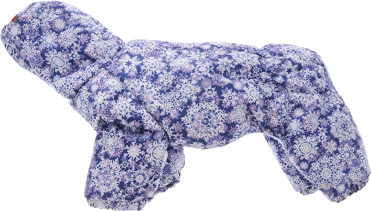 Комбинезон для собак Dogmoda Зима, зимний, для девочки, цвет: фиолетовый, розовый, белый. Размер 3 (L)0120710 Комбинезон для собак Dogmoda Зима, зимний, для девочки, цвет: фиолетовый, розовый, белый. Размер 3 (L)0120710Зимний комбинезон для собак Dogmoda Winter отлично подойдет для прогулок в зимнее время года. Комбинезон изготовлен из полиэстера, защищающего от ветра и снега, с утеплителем из синтепона, который сохранит тепло даже в сильные морозы, а на подкладке используется искусственный мех, который обеспечивает отличный воздухообмен. Комбинезон с капюшоном застегивается на кнопки, благодаря чему его легко надевать и снимать. Капюшон украшен искусственным мехом и не отстегивается. Низ рукавов и брючин оснащен внутренними резинками, которые мягко обхватывают лапки, не позволяя просачиваться холодному воздуху. На пояснице комбинезон затягивается на шнурок-кулиску.Благодаря такому комбинезону простуда не грозит вашему питомцу.
