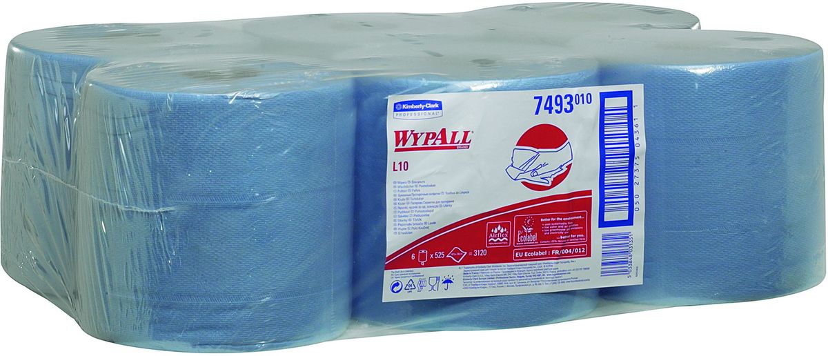 Полотенца бумажные Wypall L10 Extra, 6 рулонов. 749319201 Полотенца бумажные Wypall L10 Extra, 6 рулонов. 749319201Бумажные полотенца Wypall L10 Extra отличаются особенной прочностью и быстротой впитывания жидкостей. Они идеально подойдут для универсальных задач: сбора грязи, работы с маслом, протирки и впитывания жидкостей в пищевой промышленности, а также в автомобильной индустрии и многих других областей.В набор входит: 6 рулонов.Количество листов в рулоне: 525 шт.