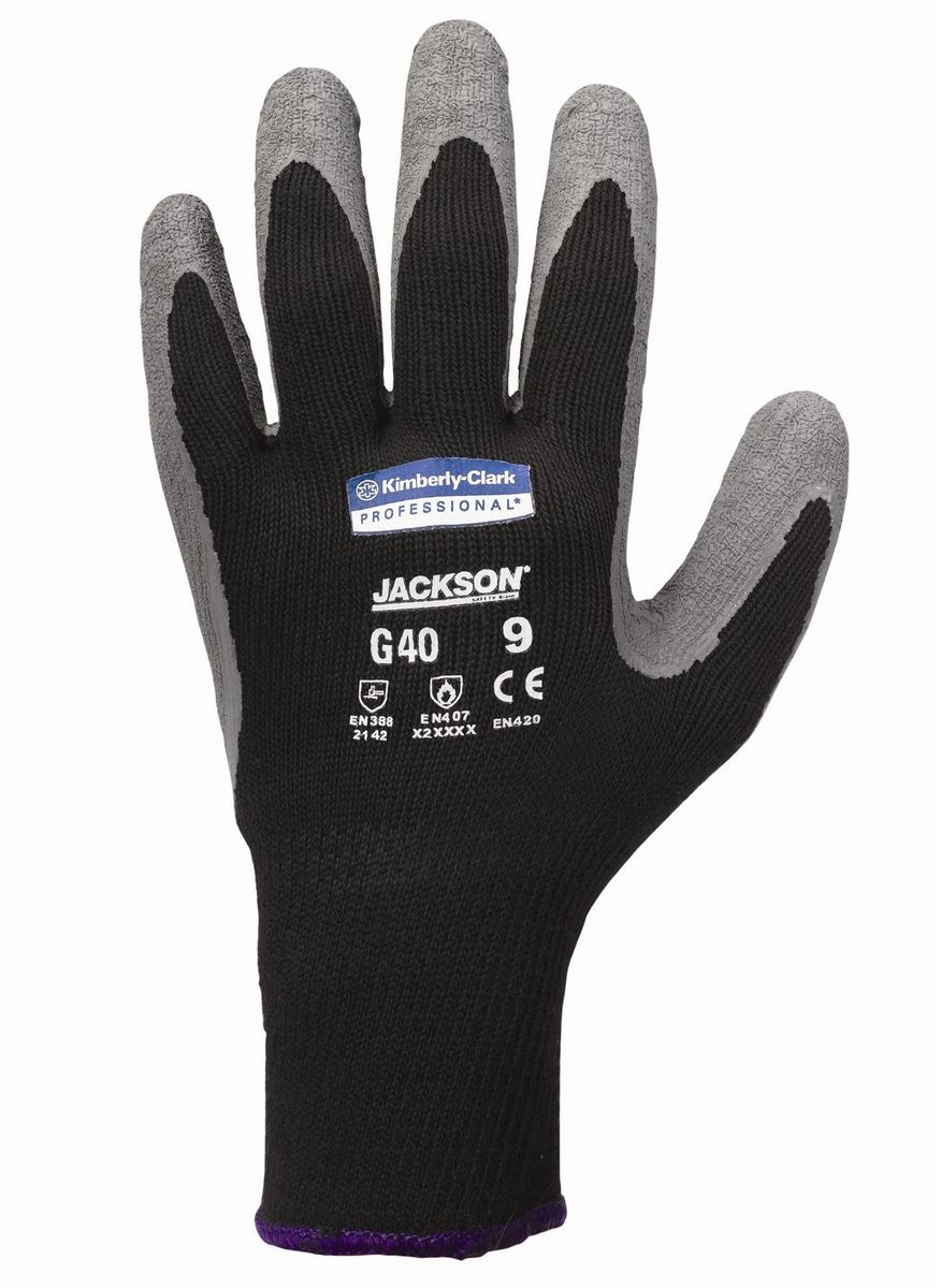 Перчатки хозяйственные Jackson Safety G40, размер 11, цвет: серый, черный, 60 пар21 395 599 Перчатки хозяйственные Jackson Safety G40, размер 11, цвет: серый, черный, 60 пар21 395 599Ассортимент перчаток для защиты рук от механических воздействий – повышают безопасность труда и сокращают затраты. Идеальное решение, обеспечивающее защиту СИЗ категории II (CE Intermediate) при выполнении операций на производственных участках, в машиностроении, строительстве и любых других универсальных работах. 2-й уровень стойкости к истиранию (согласно EN 388). Ввиду высокой стойкости к разрыву данный вид перчаток имеет длительный срок службы. Бесшовная вязаная структура из полиэстера обеспечивает воздухопроницаемость и комфорт во время использования перчаток. Благодаря сочетанию механической и термической защиты данные перчатки являются востребованными в различных областях применения. Надежный захват благодаря текстурированному латексному покрытию.Формат поставки: перчатки с индивидуальным дизайном для левой и правой руки; пять размеров с цветовой кодировкой манжет; гладкое нитриловое покрытие ладони обеспечивает превосходный сухой захват; тыльная часть из бесшовного вязаного нейлона для воздухопроницаемости и комфорта.Размеры:97270 - 7 (S)97271 - 8 (M)97272 - 9 (L)97273 - 10 (XL)97274 - 11 (XXL)