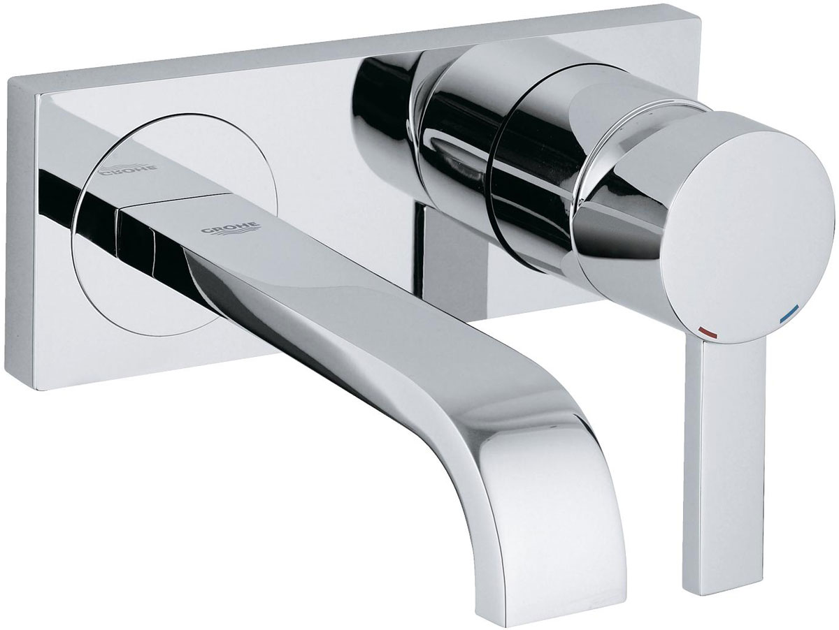 Смеситель для раковины Grohe Allure, на 2 отверстия, с комплектом верхней монтажной части68/5/3 Смеситель для раковины Grohe Allure, на 2 отверстия, с комплектом верхней монтажной части68/5/3Смеситель для раковины Grohe Allure на 2 отверстия. С комплектом верхней монтажной части. Настенный монтаж без встраиваемого механизма. Технология Grohe StarLight.Имеет хромированную поверхность. Ограничитель расхода 8 л/мин. Излив с аэратором. Размер по осям 110 мм. Вынос 172 мм.