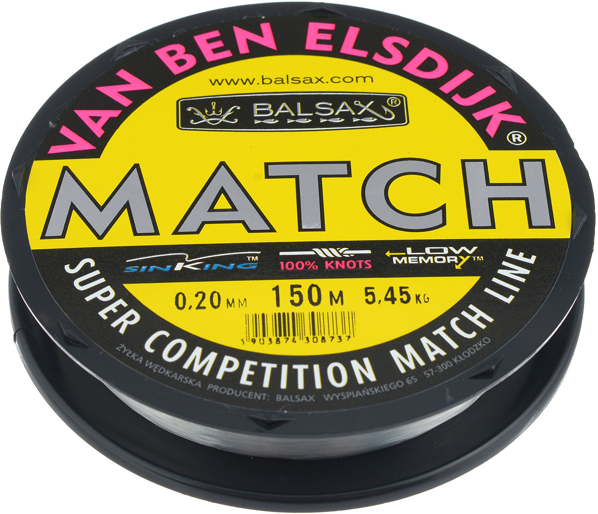 Леска Balsax Match VBE, 150 м, 0,20 мм, 5,45 кг010-01199-23 Леска Balsax Match VBE, 150 м, 0,20 мм, 5,45 кг010-01199-23Опытным спортсменам, участвующим в соревнованиях, нужна надежная леска, в которой можно быть уверенным в любой ситуации. Леска Balsax Match VBE отличается замечательной прочностью на узле и высокой сопротивляемостью к истиранию. Она была проверена на склонность к остаточным деформациям, чтобы убедиться в том, что она обладает наиболее подходящей растяжимостью, отвечая самым строгим требованиям рыболовов. Такая леска отлично подходит как для спортивного, так и для любительского рыболовства.