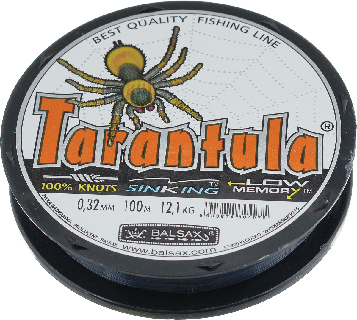 Леска Balsax Tarantula, 100 м, 0,32 мм, 12,1 кг95437-530 Леска Balsax Tarantula, 100 м, 0,32 мм, 12,1 кг95437-530Леска Balsax Tarantula выполнена из нейлоновой рибозы с покрытием из тефлона. Новая молекулярная структура лески отличается повышенной сопротивляемостью к разрыву, но при этом она способна и растягиваться. Растяжимость в случае применения этой лески является отличным достоинством, особенно во время энергичной борьбы с рыбой, как амортизатор защищая оснастку от обрыва.