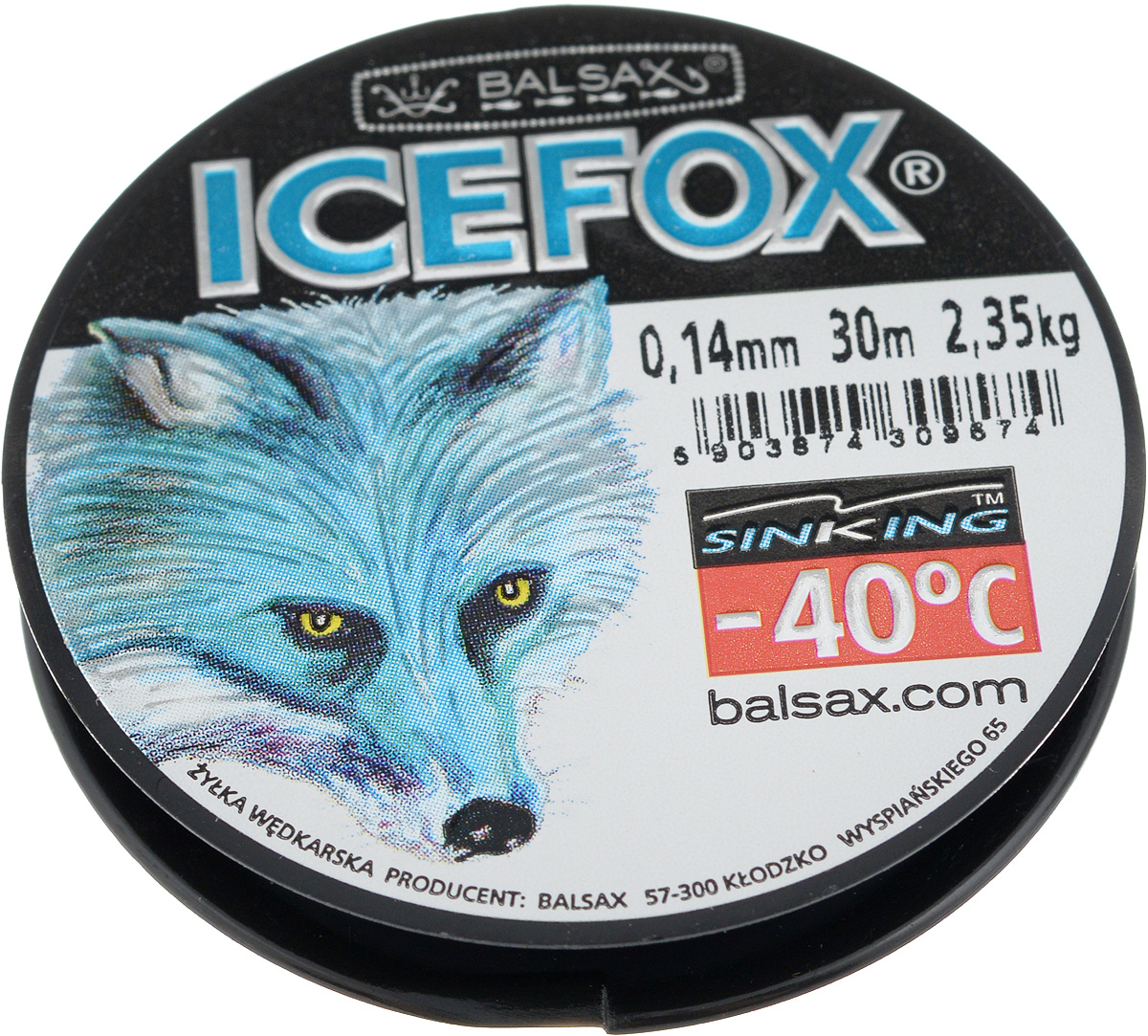 Леска зимняя Balsax Ice Fox,30 м, 0,14 мм, 2,35 кг304-10022 Леска зимняя Balsax Ice Fox,30 м, 0,14 мм, 2,35 кг304-10022Леска Balsax Ice Fox изготовлена из 100% нейлона и очень хорошо выдерживает низкие температуры. Даже в самом холодном климате, при температуре вплоть до -40°C, она сохраняет свои свойства практически без изменений, в то время как традиционные лески становятся менее эластичными и теряют прочность.Поверхность лески обработана таким образом, что она не обмерзает и отлично подходит для подледного лова. Прочна в местах вязки узлов даже при минимальном диаметре.