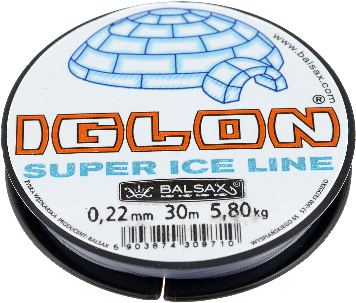 Леска зимняя Balsax Iglon, 30 м, 0,22 мм, 5,8 кгMABLSEH10001 Леска зимняя Balsax Iglon, 30 м, 0,22 мм, 5,8 кгMABLSEH10001Леска Balsax Iglon изготовлена из 100% нейлона и очень хорошо выдерживает низкие температуры. Даже в самом холодном климате, при температуре вплоть до -40°C, она сохраняет свои свойства практически без изменений, в то время как традиционные лески становятся менее эластичными и теряют прочность.Поверхность лески обработана таким образом, что она не обмерзает и отлично подходит для подледного лова. Прочна в местах вязки узлов даже при минимальном диаметре.