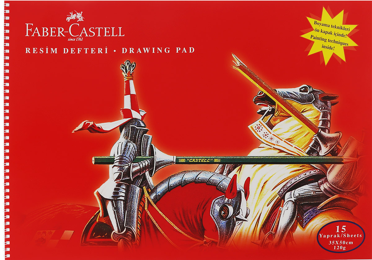 Faber-Castell Блокнот для рисования 15 листов формат А372523WD Faber-Castell Блокнот для рисования 15 листов формат А372523WDБлокнот для рисования Faber-Castell идеален для рисунков, эскизов.Внутренний блок на пластиковой спирали состоит из 15 листов белоснежной бумаги формата А3. Листы с микроперфорацией для удобного отрывания. Обложка выполнена из цветного прочного картона.