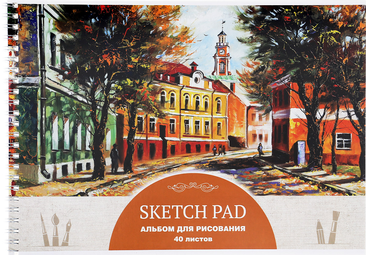 ArtSpace Альбом для рисования Живопись Sketch Pad цвет бежевый желтый 40 листов72523WD ArtSpace Альбом для рисования Живопись Sketch Pad цвет бежевый желтый 40 листов72523WDАльбом для рисования ArtSpace Живопись. Sketch Pad с изображением городского пейзажа непременно порадует маленького художника и вдохновит его на творчество.Высокое качество бумаги позволяет карандашам, фломастерам и краскам ровно ложиться на поверхность и не растекаться по листу. Способ крепления - металлический гребень. В альбоме 40 листов.Во время рисования совершенствуется ассоциативное, аналитическое и творческое мышления. Занимаясь изобразительным творчеством, ребенок тренирует мелкую моторику рук, становится более усидчивым и спокойным и, конечно, приобщается к общечеловеческой культуре.