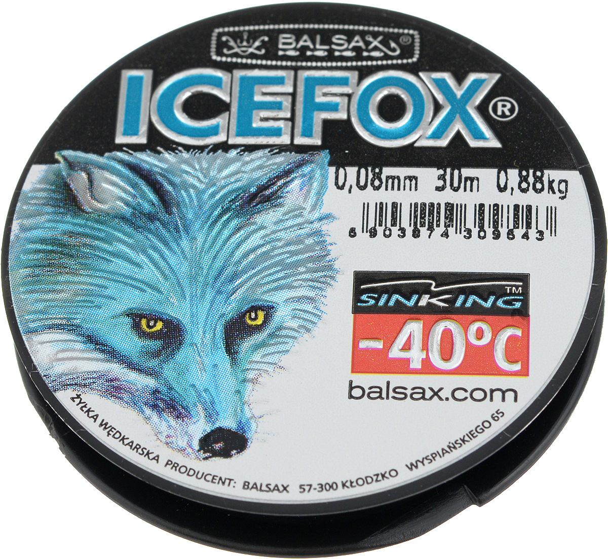 Леска зимняя Balsax Ice Fox, 30 м, 0,08 мм, 0,88 кгMABLSEH10001 Леска зимняя Balsax Ice Fox, 30 м, 0,08 мм, 0,88 кгMABLSEH10001Леска Balsax Ice Fox изготовлена из 100% нейлона и очень хорошо выдерживает низкие температуры. Даже в самом холодном климате, при температуре вплоть до -40°C, она сохраняет свои свойства практически без изменений, в то время как традиционные лески становятся менее эластичными и теряют прочность.Поверхность лески обработана таким образом, что она не обмерзает и отлично подходит для подледного лова. Прочна в местах вязки узлов даже при минимальном диаметре.