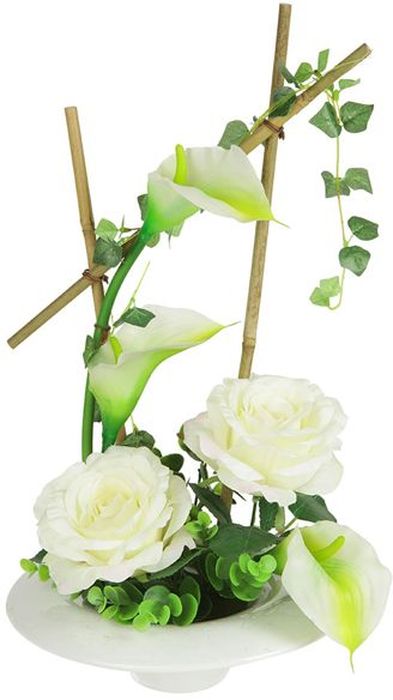 Цветы декоративные Dream Garden Розы и каллы, на подставке, 24 х 24 х 43,5 см. DG-15009-ALING50030АЙВ Цветы декоративные Dream Garden Розы и каллы, на подставке, 24 х 24 х 43,5 см. DG-15009-ALING50030АЙВКомпозиции из искусственных цветов Dream Garden, выполненные из высококачественных материалов, долговечны и не требуют ежедневного ухода. Искусственные цветы максимально приближены к натуральным, не пахнут, что исключает все аллергические реакции.