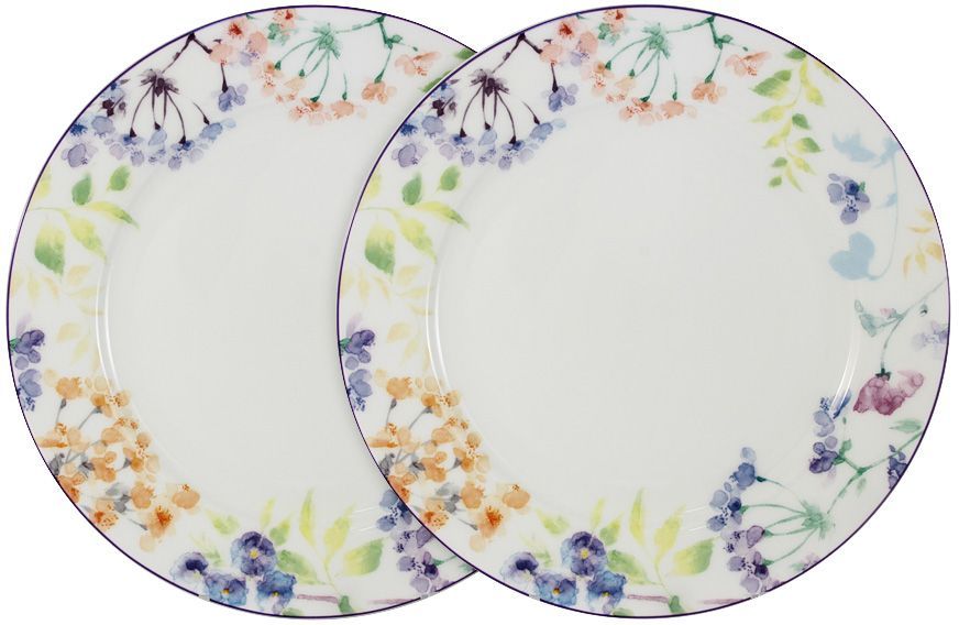 Набор обеденных тарелок Primavera Fine Bone China Акварель, 27 см, 2 шт. PWW-TD150248-27ALVT-1520(SR) Набор обеденных тарелок Primavera Fine Bone China Акварель, 27 см, 2 шт. PWW-TD150248-27ALVT-1520(SR)Набор из 2-х обеденных тарелок Primavera Fine Bone China Акварельизготовлены из фарфора с добавлением костной золы (7-15%), благодаря которой фарфор получается прозрачным и прочным. Посуда подходит для ежедневного использования, благодаря отсутствию серебряной и золотой отделки посуду можно мыть в посудомоечной машине, а также использовать в микроволновой печи.