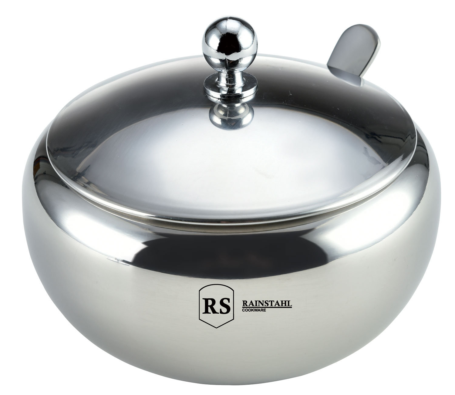 Сахарница Rainstahl, с крышкой и ложкой, 460 мл. 8421-46 RS\SB115510 Сахарница Rainstahl, с крышкой и ложкой, 460 мл. 8421-46 RS\SB115510Сахарница с ложкой и крышкой. Полностью изготовлена из высококачественной нержавеющей стали. Металлическую часть можно мыть в посудомоечной машине. Объем 460 мл.