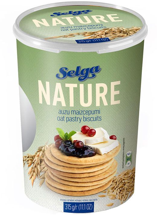 Selga Nature Овсяное хлебное печенье, 315 г0120710 Selga Nature Овсяное хлебное печенье, 315 г0120710Хлебное печенье из овсяной муки.