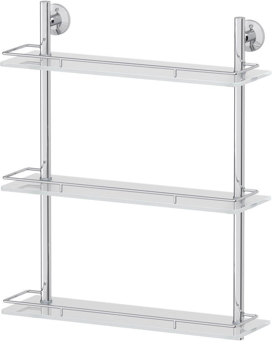 Полка для ванной комнаты FBS Standard, 3-х ярусная, 50 см, цвет: хром. STA 069TL1661/GR Полка для ванной комнаты FBS Standard, 3-х ярусная, 50 см, цвет: хром. STA 069TL1661/GRАксессуары торговой марки FBS производятся на заводе ELLUX Gluck s.r.o., имеющем 20-летний опыт работы. Предприятие расположено в Злинском крае, исторически знаменитом своим промышленным потенциалом. Компоненты из всемирно известного богемского хрусталя выгодно дополняют серии аксессуаров. Широкий ассортимент, разнообразие форм, высочайшее качество исполнения и техническое?совершенство продукции отвечают самым высоким требованиям. Продукция FBS представлена на российском рынке уже более 10 лет и за это время успела завоевать заслуженную популярность у покупателей, отдающих предпочтение дорогой и качественной продукции.