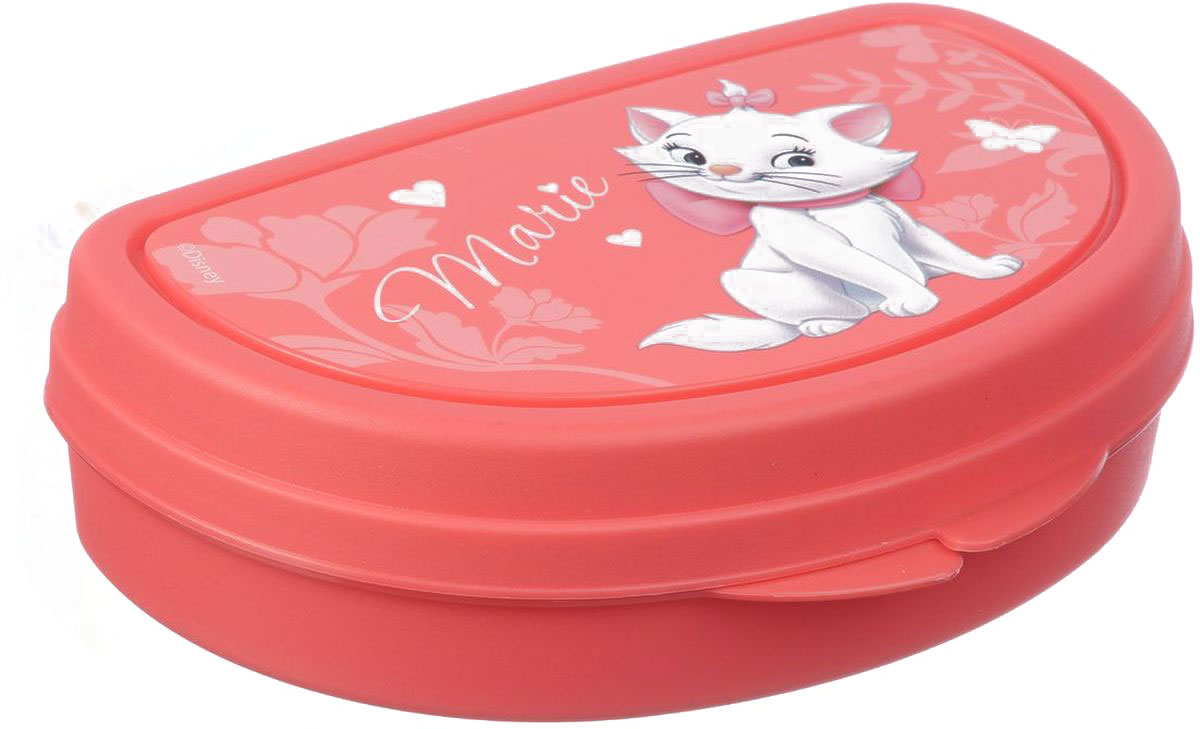 Бутербродница Idea Disney. Мари, 14,5 х 10 х 4 смVT-1520(SR) Бутербродница Idea Disney. Мари, 14,5 х 10 х 4 смVT-1520(SR)Бутербродница Idea Disney. Мари выполнена из высококачественного пищевого пластика, что очень удобно и безопасно для детей, так как пластик не бьется. Крышка оформлена изображением главной героини мультфильма. Крышка плотно закрывается, благодаря чему пища дольше остается свежей и вкусной. Такая бутербродница позволит перекусить любимым домашним бутербродом где угодно: в школе, в походе, поездке, на пикнике. Не занимает много места и легко помещается в любую сумку. Нельзя использовать в СВЧ и мыть в посудомоечной машине.