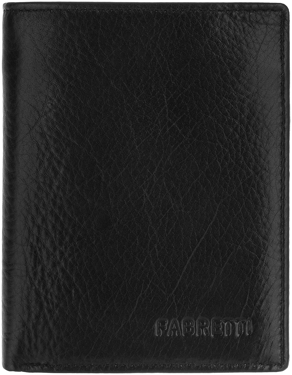 Кошелек мужской Fabretti, цвет: черный. 46006INT-06501 Кошелек мужской Fabretti, цвет: черный. 46006INT-06501Кошелек Fabretti выполнен из натуральной кожи зернистой текстуры и оформлен тисненой надписью с названием бренда. Внутри расположено три отделения для купюр, одно из которых на молнии и объемный карман для мелочи, который закрывается клапаном на кнопку. Также внутри находятся шесть вертикальных карманов, один из которых с пластиковым окошком и три горизонтальных карманов для визитных и дисконтных карт. Изделие упаковано в фирменную коробку.