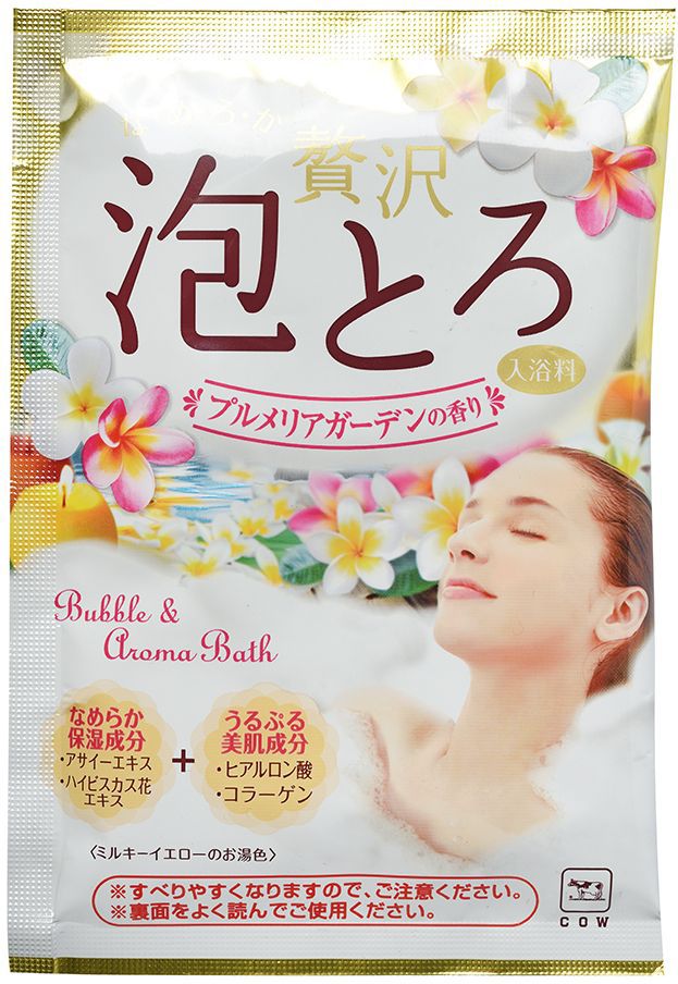 Cow Пудровая соль для принятия ванны Bubble Aroma Bath, с ароматом плюмерии, 30 г4260254460166 Cow Пудровая соль для принятия ванны Bubble Aroma Bath, с ароматом плюмерии, 30 г4260254460166Пудровая соль для принятия ванны с ароматом плюмерии Пудровая соль с ароматом плюмерии предназначена для ежедневного ухода за телом. Увлажняющие и питательные компоненты, растворенные в воде, ухаживают за кожей, делая ее гладкой, нежной и упругой. Экстракт асаи и экстракт цветков гибискуса делают поверхность кожи гладкой. Гиалуроновая кислота и коллаген выравнивают цвет кожи и позволяют ей оставаться гладкой и упругой надолго. Средство придает воде молочно-жёлтый цвет и приятный аромат.