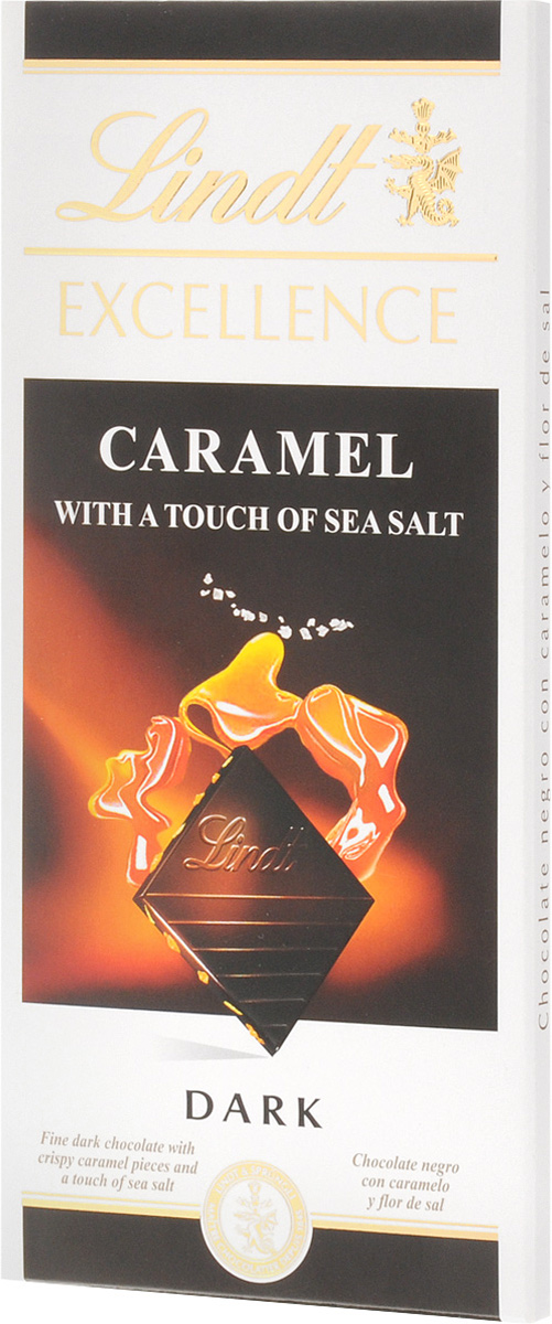 Lindt Excellence темный шоколад с карамелью и морской солью, 100 г0120710 Lindt Excellence темный шоколад с карамелью и морской солью, 100 г0120710Этот шоколад станет настоящей находкой для любителей сладостей с необычным вкусом. Шелковистая текстура легко тающего шоколада интересно контрастирует с хрустящими кусочками карамели и кристаллами соли, которые придают вкусу лакомства пикантный солоноватый оттенок.Уважаемые клиенты! Обращаем ваше внимание, что полный перечень состава продукта представлен на дополнительном изображении.