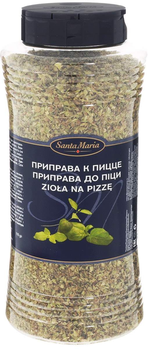 Santa Maria Приправа к пицце, 110 г0120710 Santa Maria Приправа к пицце, 110 г0120710Приправа к пицце Santa Maria - смесь сушеных трав, обладающая сильным насыщенным ароматом. Придает любому блюду изысканный аромат итальянской кухни.Приправа подходит к пицце, салатам, пастам, блюдам из рыбы, овощей, печени, а также используется для приготовления соусов.Уважаемые клиенты! Обращаем ваше внимание, что полный перечень состава продукта представлен на дополнительном изображении.