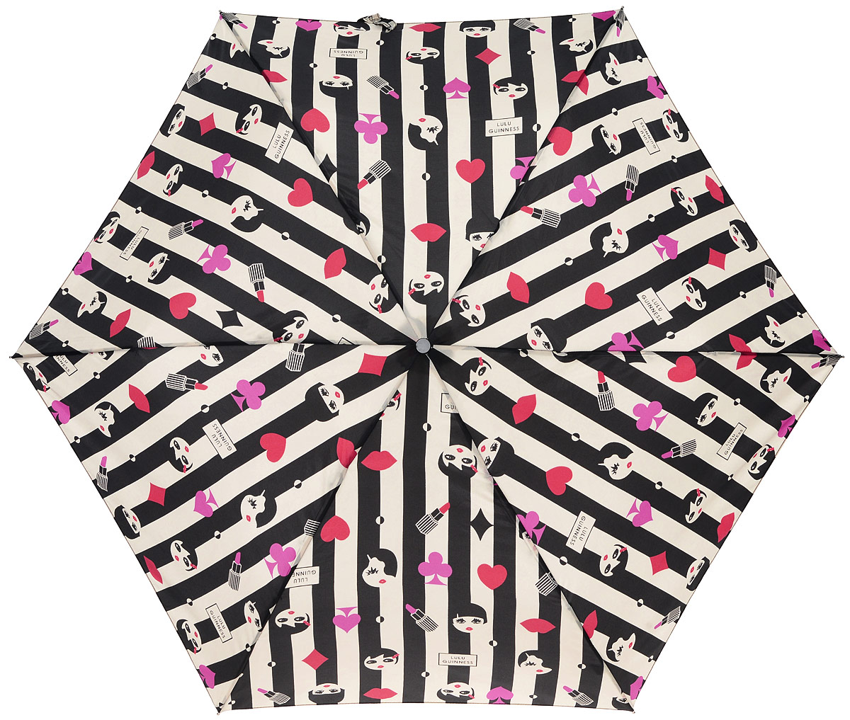 Çîíò æåíñêèé Lulu Guinness Superslim, ìåõàíè÷åñêèé, 3 ñëîæåíèÿ, öâåò: ÷åðíûé, áåæåâûé. L718-2683191I-1714 Çîíò æåíñêèé Lulu Guinness Superslim, ìåõàíè÷åñêèé, 3 ñëîæåíèÿ, öâåò: ÷åðíûé, áåæåâûé. L718-2683191I-1714Ñòèëüíûé ìåõàíè÷åñêèé çîíò Lulu Guinness Superslim â 3 ñëîæåíèÿ äàæå â íåíàñòíóþ ïîãîäó ïîçâîëèò âàì îñòàâàòüñÿ ýëåãàíòíîé. Îáëåã÷åííûé êàðêàñ çîíòà âûïîëíåí èç 6 ñïèö èç ôèáåðãëàññà è àëþìèíèÿ, ñòåðæåíü òàêæå èçãîòîâëåí èç àëþìèíèÿ, óäîáíàÿ ðóêîÿòêà - èç ïëàñòèêà. Êóïîë çîíòà âûïîëíåí èç ïðî÷íîãî ïîëèýñòåðà.  çàêðûòîì âèäå çàñòåãèâàåòñÿ õëÿñòèêîì íà êíîïêå. ßðêèé îðèãèíàëüíûé îðíàìåíò ïîäíèìåò íàñòðîåíèå â äîæäëèâûé äåíü.Çîíò ìåõàíè÷åñêîãî ñëîæåíèÿ: êóïîë îòêðûâàåòñÿ è çàêðûâàåòñÿ âðó÷íóþ äî õàðàêòåðíîãî ùåë÷êà.Íà ðóêîÿòêå äëÿ óäîáñòâà åñòü íåáîëüøîé øíóðîê, ïîçâîëÿþùèé íàäåòü çîíò íà ðóêó òîãäà, êîãäà ýòî áóäåò íåîáõîäèìî. Ê çîíòó ïðèëàãàåòñÿ ÷åõîë, êîòîðûé çàñòåãèâàåòñÿ íà ëèïó÷êó. ×åõîë îôîðìëåí íàøèâêîé ñ íàçâàíèåì áðåíäà. Òàêîé çîíò êîìïàêòíî ðàñïîëàãàåòñÿ â êàðìàíå, ñóìî÷êå, äâåðêå àâòîìîáèëÿ.