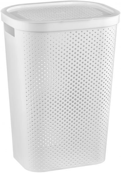 Корзина для белья Curver Infinity, 59 л391602 Корзина для белья Curver Infinity, 59 л391602Корзина для белья Curver Infinity изготовлена из прочного пластика. Она отлично подойдет для хранения белья перед стиркой. Специальные отверстия на стенках создают идеальные условия для проветривания. Изделие оснащено удобными ручками. Крышка прочно прилегает к корзине.Такая корзина для белья прекрасно впишется в интерьер ванной комнаты.