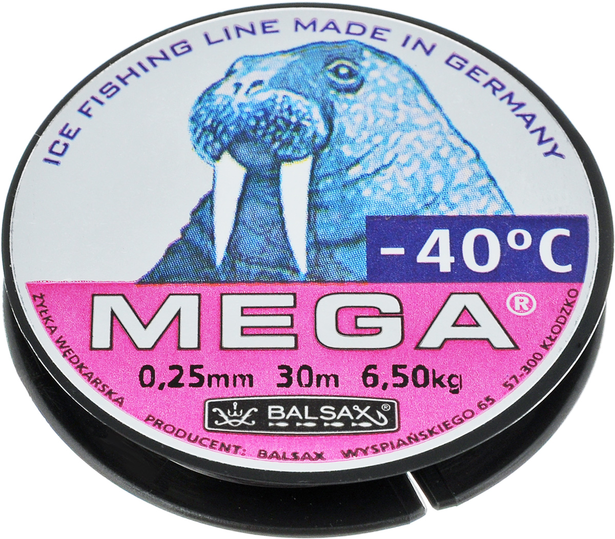 Леска зимняя Balsax Mega, 30 м, 0,25 мм, 6,5 кг59273 Леска зимняя Balsax Mega, 30 м, 0,25 мм, 6,5 кг59273Леска Balsax Mega изготовлена из 100% нейлона и очень хорошо выдерживает низкие температуры. Даже в самом холодном климате, при температуре вплоть до -40°C, она сохраняет свои свойства практически без изменений, в то время как традиционные лески становятся менее эластичными и теряют прочность.Поверхность лески обработана таким образом, что она не обмерзает и отлично подходит для подледного лова. Прочна в местах вязки узлов даже при минимальном диаметре.