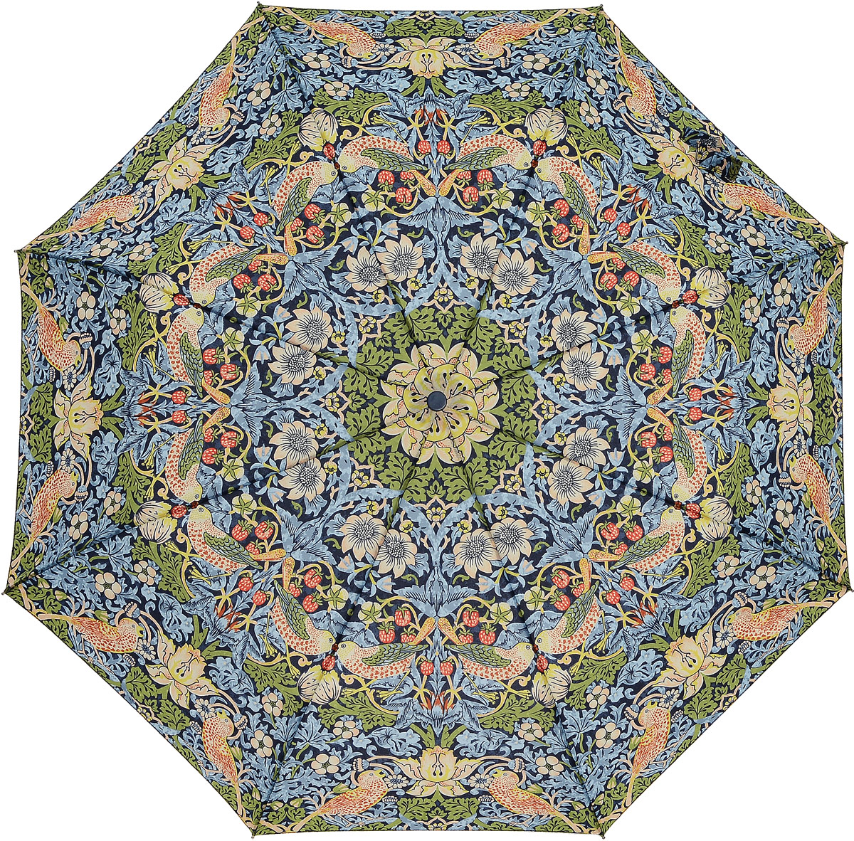 Зонт женский Morris & Co Minilite, механический, 3 сложения, цвет: мультиколор. L757-2333П300020005-20 Зонт женский Morris & Co Minilite, механический, 3 сложения, цвет: мультиколор. L757-2333П300020005-20Стильный механический зонт Morris & Co Minilite в 3 сложения даже в ненастную погоду позволит вам оставаться элегантной. Облегченный каркас зонта выполнен из 8 спиц из фибергласса и алюминия, стержень также изготовлен из алюминия, удобная рукоятка - из дерева. Купол зонта выполнен из прочного полиэстера и оформлен оригинальным красочным принтом. В закрытом виде застегивается хлястиком на липучку. Зонт механического сложения: купол открывается и закрывается вручную до характерного щелчка. На рукоятке для удобства есть небольшой шнурок, позволяющий при необходимости надеть зонт на руку. К зонту прилагается чехол.Такой зонт компактно располагается в глубоком кармане, сумочке, дверке автомобиля.