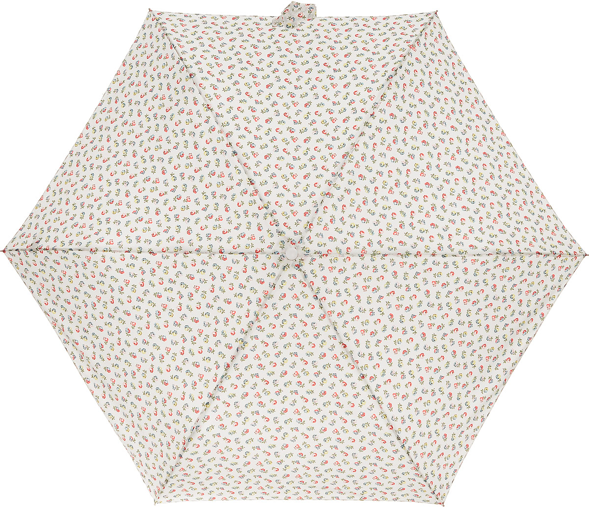 Зонт женский Cath Kidston Minilite, механический, 3 сложения, цвет: молочный, мультиколор. L768-2851REM12-CAM-REDBLACK Зонт женский Cath Kidston Minilite, механический, 3 сложения, цвет: молочный, мультиколор. L768-2851REM12-CAM-REDBLACKСтильный механический зонт Cath Kidston Minilite в 3 сложения даже в ненастную погоду позволит вам оставаться элегантной. Облегченный каркас зонта выполнен из 8 спиц из фибергласса и алюминия, стержень также изготовлен из алюминия, удобная рукоятка - из пластика. Купол зонта выполнен из прочного полиэстера. В закрытом виде застегивается хлястиком на липучке. Яркий оригинальный цветочный принт поднимет настроение в дождливый день.Зонт механического сложения: купол открывается и закрывается вручную до характерного щелчка.На рукоятке для удобства есть небольшой шнурок, позволяющий надеть зонт на руку тогда, когда это будет необходимо. К зонту прилагается чехол с небольшой нашивкой с названием бренда. Такой зонт компактно располагается в кармане, сумочке, дверке автомобиля.