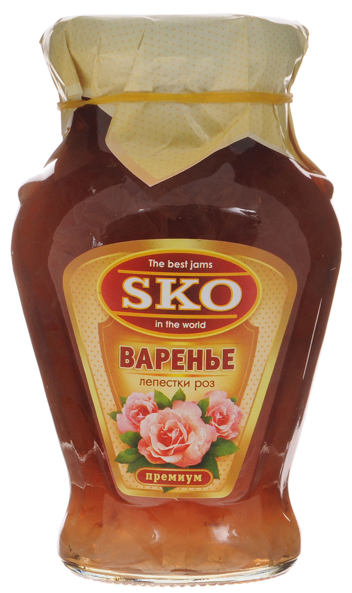 SKO варенье из лепестков роз, 400 г0120710 SKO варенье из лепестков роз, 400 г0120710Варенье из лепестков роз SKO - армянское варенье, приготовленное по домашним рецептам и современным технологиям, не содержит пектина. Варенье может использоваться для приготовления пирогов, тортов и других разнообразных десертов, а также в качестве самостоятельного лакомства.Варенье из лепестков роз - наглядное доказательство того, что цветы могут быть не только очень красивыми, но и очень вкусными. Варенье из лепестков роз заряжает энергией, лечит легкие, насыщает организм витаминами и минералами. Также оно полезно при очищении организма от шлаков и вредных веществ.