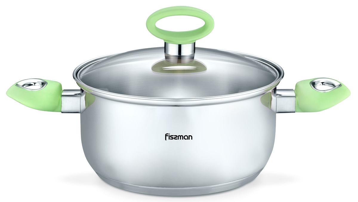 Кастрюля Fissman Janet с крышкой, 3,1 л54 009312 Кастрюля Fissman Janet с крышкой, 3,1 л54 009312Кастрюля Fissman Janet изготовлена из нержавеющей стали 18/10 высокого качества, которая противостоит окислению. При длительном использовании сохраняет свою прочность, не деформируется, не меняет свой внешний вид, легко чистится. Утолщенное термоаккумулирующее трехслойное дно c алюминиевой сердцевиной обеспечивает оптимальный равномерный нагрев и распределение энергии. А благодаря эффекту удержания тепла, пища доходит после снятия кастрюли с плиты. Удобные бакелитовые ручки позволяют снимать кастрюлю с плиты без использования прихваток. Тщательно подогнанная крышка, выполненная из закаленного стекла, надежно сохраняет тепло. Кастрюля Janet понравится даже самой требовательной хозяйке. Кастрюля подходит для газовых, электрических, стеклокерамических, индукционных плит. Можно мыть в посудомоечной машине. Высота стенок: 10 см. Ширина (с учетом ручек): 35 см.