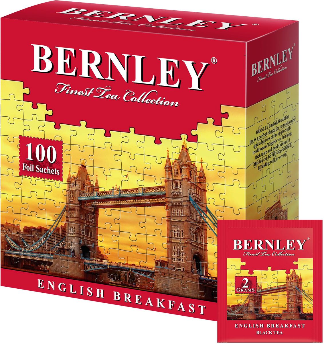 Bernley English Breakfast чай черный байховый мелкий в пакетиках, 100 шт1582 Bernley English Breakfast чай черный байховый мелкий в пакетиках, 100 шт1582Bernley English Breakfast в конвертах - высокогорный черный чай для традиционного английского чаепития.