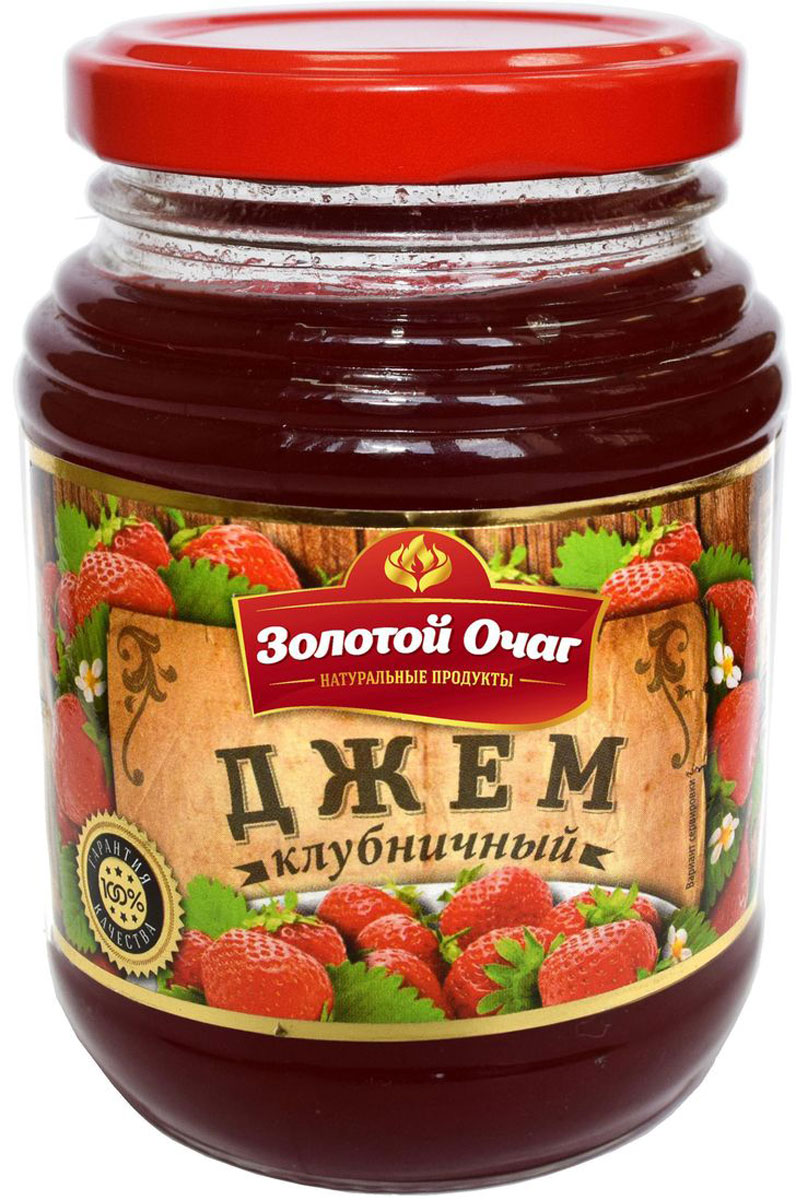 Золотой Очаг джем клубничный, 320 г0120710 Золотой Очаг джем клубничный, 320 г0120710Джем к чаю - это сказка!Клубника - ароматная ягода, которая обладает уникальными пищевыми, лекарственными и полезными свойствами. Она содержит большое количество сахаров, витаминов, фолиевую кислоту, клетчатку, каротин, пектины, железо, кобальт, кальций, фосфор и марганец. Такое растение оказывает мощное оздоровительное влияние на человеческий организм. Ягоды клубники используются для лечения гипертонии, склероза, запоров и различных проблем с пищеварительной системой. Кроме того, многие формы запущенных состояний при экземах с легкостью решаются при особом лечении клубникой. Она способствует нормализации обмена веществ, а также помогает при серьезных болезнях сердца, при почечных недугах и малокровии.