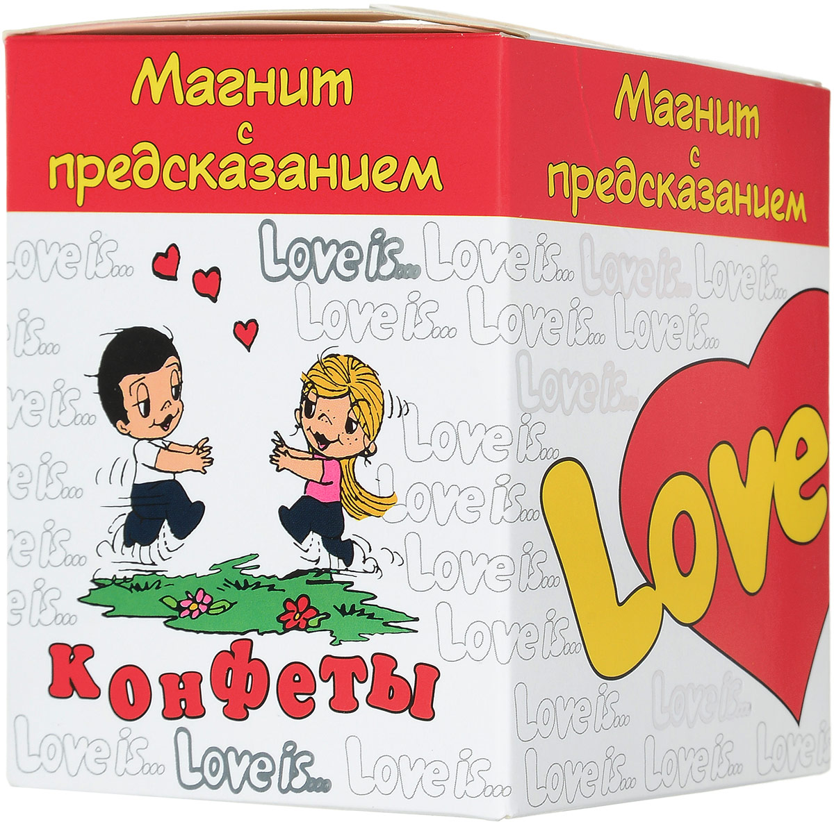 Love is Жевательные конфеты ассорти с жидким центром, 125 г79003060_новогодний дизайн Love is Жевательные конфеты ассорти с жидким центром, 125 г79003060_новогодний дизайнВам знакомо то чувство, когда невыносимо хочется чего-нибудь сладкого? В этом нет ничего страшного, баловать себя полезно, ведь сладкое повышает ваш уровень эндорфинов - гормонов счастья.Жевательные конфеты Love is не только содержат вкусные ингредиенты, но и несет заряд хорошего настроения. Позвольте себе полакомиться от души и разделите это удовольствие со своими друзьями и близкими. Внутри коробки находится магнит с предсказанием о любви и уже знакомой парочкой влюбленных.Уважаемые клиенты! Обращаем ваше внимание, что полный перечень состава продукта представлен на дополнительном изображении.