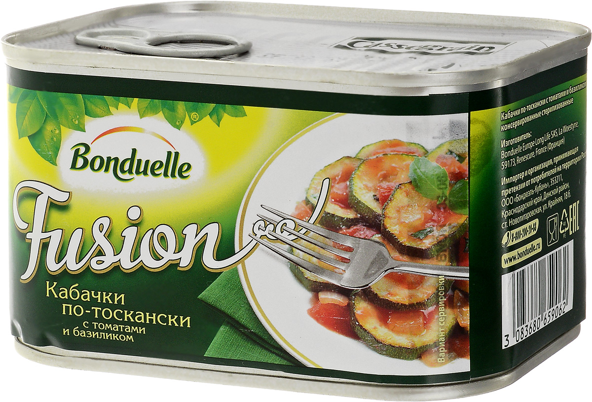 Bonduelle кабачки по-тоскански с томатами и базиликом, 375 г0120710 Bonduelle кабачки по-тоскански с томатами и базиликом, 375 г0120710Кабачки по-тоскански, которые удивляют и ломают стереотипы! Умело приготовленные шеф-поварами, они крепкие, не разваливаются и, в то же время, просто тают во рту. Попробуйте их с мясом или блюдами из риса - в сочетании с обжаренными на молодом оливковом масле кабачками, базиликом, луком и томатами они станут поистине кулинарными шедеврами.Уважаемые клиенты! Обращаем ваше внимание, что полный перечень состава продукта представлен на дополнительном изображении.