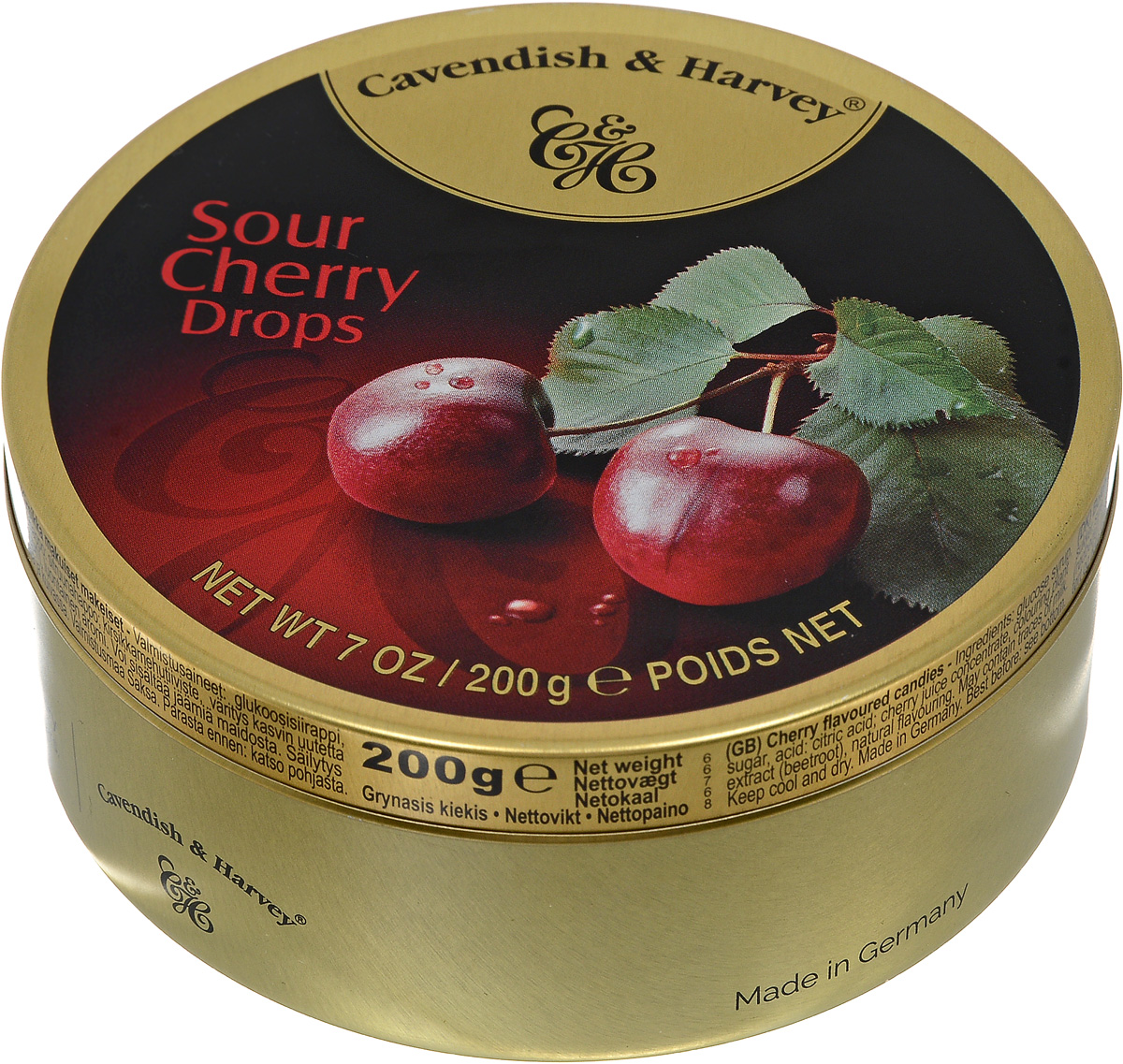 Cavendish & Harvey Вишня леденцы, 200 г0120710 Cavendish & Harvey Вишня леденцы, 200 г0120710Как приятно было в детстве сорвать с дерева сладкую вишню, согретую жарким летним солнцем... Ощутите этот вкус снова!Эти конфеты очень удобно брать с собой в путешествие, возить в автомобиле и хранить на рабочем месте, поскольку жестяная банка надежно закрывается и не занимает много места.Уважаемые клиенты! Обращаем ваше внимание, что полный перечень состава продукта представлен на дополнительном изображении.