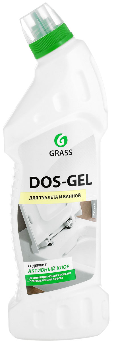 Чистящее средство для туалета и ванной Grass Dos-Gel, щелочное, 750 мл106-026 Чистящее средство для туалета и ванной Grass Dos-Gel, щелочное, 750 мл106-026Универсальный густой чистящий гель Grass Dos-Gel применяется для дезинфекции и отбеливания. Идеально подходит для чистки унитазов, ванн, раковин, кафеля, стоков, сливов, пола и рабочих поверхностей. Удаляет все известные микробы, в том числе плесень и грибок. Пары средства защищают от летучих микробов. Густая формула позволяет гелю дольше оставаться на стенках, продолжая работать.Товар сертифицирован.