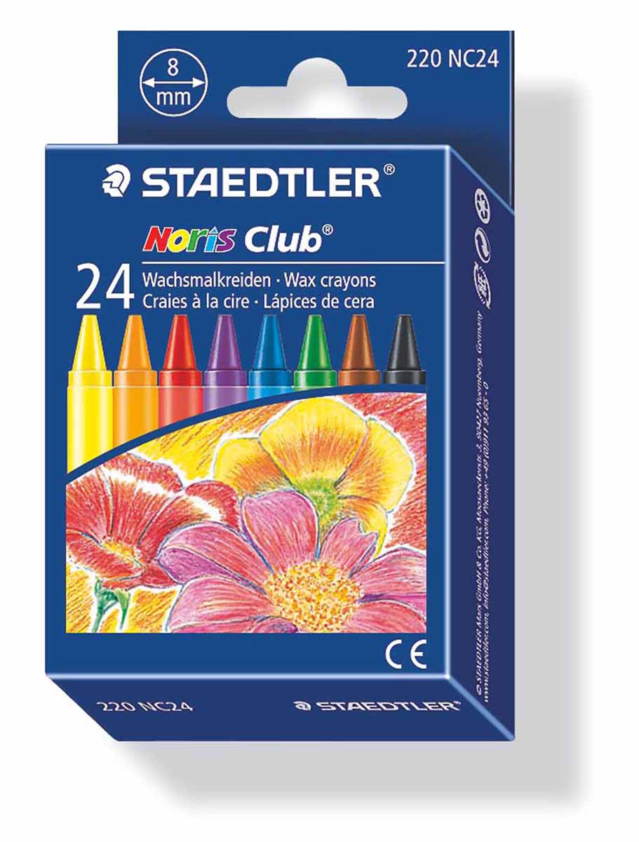 Staedtler Набор восковых мелков Noris Club 24 цветаFS-36052 Staedtler Набор восковых мелков Noris Club 24 цветаFS-36052Набор восковых мелков Staedtler Noris Club содержит 24 ярких насыщенных цвета и оттенка. Мелки предназначены для рисования по бумаге, картону, стеклу, керамике, пластику. Не токсичны и абсолютно безопасны.Каждый мелок обернут в бумажную гильзу. Диаметр каждого мелка - 8 мм.