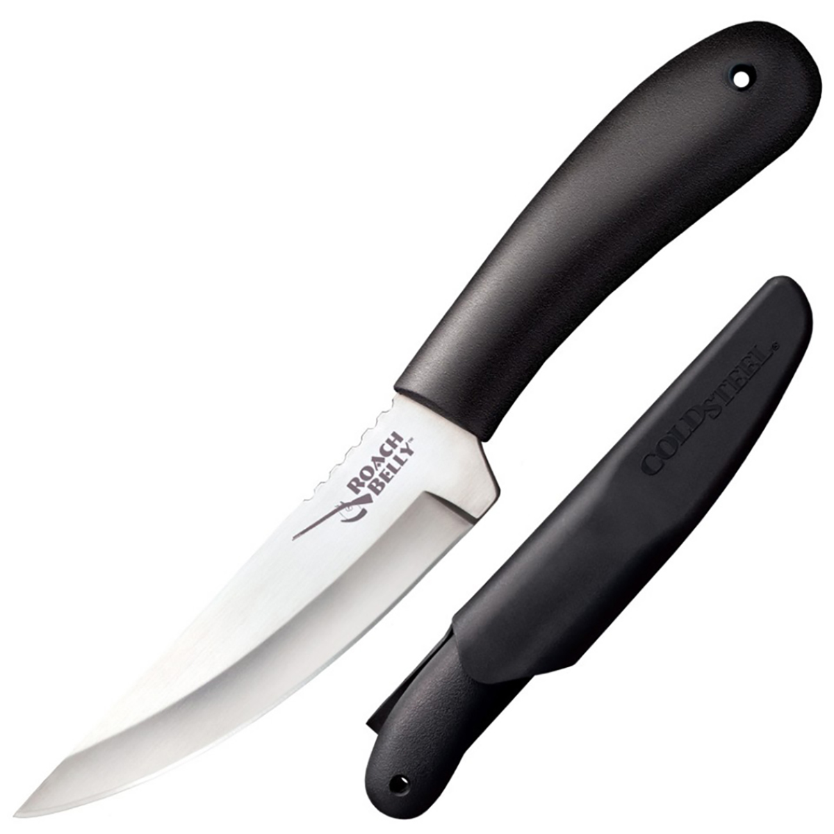 Нож Cold Steel Roach Belly, общая длина 21,6 смSPIRIT ED 1050 Нож Cold Steel Roach Belly, общая длина 21,6 смSPIRIT ED 1050Оригинальный нож Cold Steel Roach Belly, выполненный с фиксированным клинком, станет отличным подарком для рыбака, охотника или человека, который ценит отдых на природе. Лезвие ножа изготовлено из высококачественной немецкой стали. Нож оснащен оригинальной эргономичной рукоятью из прочного пластика. Украшением являются зазубрины на обухе. Размер ножа в открытом виде: 21,6 см.Толщина лезвия: 2,5 мм.