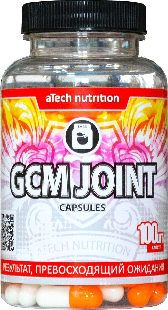 Пищевая добавка aTech Nutrition Glucosamine + Chondroitine + MCM, 100 капсул4630019671395 Пищевая добавка aTech Nutrition Glucosamine + Chondroitine + MCM, 100 капсул4630019671395GCM JOINT Caps - это хондропротектор третьего поколения, выпускаемый в форме капсул компанией aTech nutrition. По составу капсульный и таблетированный хондропротекторы практически идентичны.Данный препарат разработан не только для атлетов, но и для людей, ведущих активный образ жизни. Разработанный продукт отлично подходит для предупреждения любых негативных преобразований в связках и суставах, в том числе, развитие и профилактика остеоартрита. GCM JOINT Caps от aTech nutrition содержит все необходимые для этого элементы:-хондроитин сульфат - осуществляет питание и ускоренную регенерацию хрящевой ткани, обеспечивает скольжение суставных поверхностей, устраняет боли в суставах;-глюкозамин сульфат - укрепляет соединительную ткань, делая ее более прочной и устойчивой к растяжению, укрепляет связки, сухожилия, кости, укрепляет иммунную систему организма;-метилсульфонилметан (MSM) - устраняет болевые ощущения и подавляет воспалительные процессы;- кальций - входит в состав костей и хрящевой ткани, ускоряет их регенерацию, помогает работе сердца.Применение: по 2 капсулы 3 раза в день между приемами пищи, запивая водой. Для получения стойкого эффекта рекомендовано принимать курсами от 6 до 12 недель. Курсы можно повторять с интервалом 2 месяца.Состав: глюкозамин сульфат, хондроитин сульфат, метилсульфонилметан, кальция глюконат.Товар не является лекарственным средством.Товар не рекомендован для лиц младше 18 лет.Могут быть противопоказания и следует предварительно проконсультироваться со специалистом.