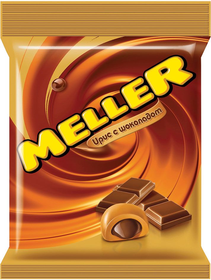 Meller ирис с шоколадом, 100 г0120710 Meller ирис с шоколадом, 100 г0120710Ирис Meller молочный шоколад изготовлен на основе натуральных ингредиентов с использованием сгущенного молока и какао. Основную часть конфеты составляет жевательный ирис, а в ее сердцевине – измельченный молочный шоколад, который эффектно дополняет нежный сливочный вкус. Конфеты можно брать собой повсюду благодаря компактным размерам упаковки.