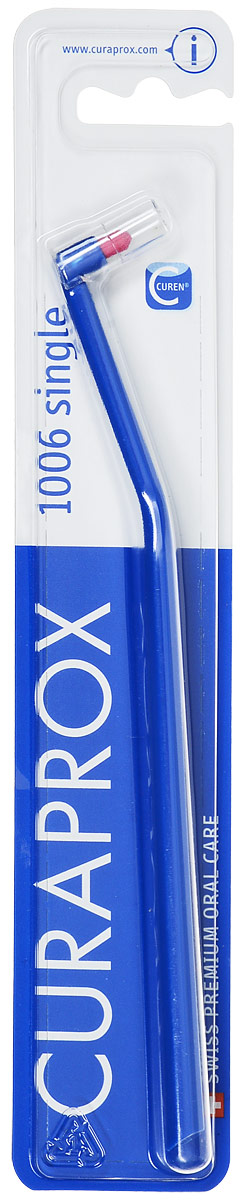 Curaprox CS1006 Монопучковая щетка Single & Sulcular, цвет: синий, 6 мм26102025 Curaprox CS1006 Монопучковая щетка Single & Sulcular, цвет: синий, 6 мм26102025Монопучковая щетка CURAPROX CS ”Single” для очистки труднодоступных поверхностей зубов и зубодесневой борозды. Длина пучка 6 мм. Подходит для очистки отдельно стоящих зубов, ретромолярной зоны (за 7,8 молярами). Благодаря закругленной щетине, щетка легко адаптируется к анатомии десневого края, не оказывает давления.